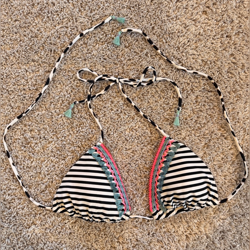 Victoria’’s Secret Striped Triangle Bikini Top
